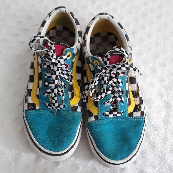 vans old skool checkerboard multicolor